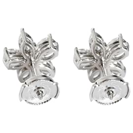 Tiffany & Co-TIFFANY & CO. Victoria Diamond Earrings in Platinum 1.77 ctw-Silvery,Metallic