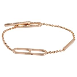 Hermès-Hermès Ever Chaine D'Ancre Bracelet, Small Model in 18KT Rose Gold 0.37ctw-Metallic
