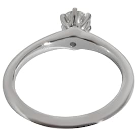 Tiffany & Co-TIFFANY & CO. Diamond Engagement Ring in  Platinum H VS2 0.40 ctw-Silvery,Metallic