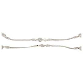 Autre Marque-John Hardy 5 Station Diamond Necklace in Sterling Silver 1.20 ctw-Silvery,Metallic