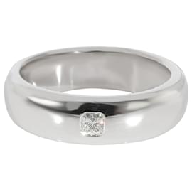 Tiffany & Co-TIFFANY & CO. Aliança de casamento Lucida Diamond em platina 0.11 ctw-Prata,Metálico