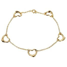 Tiffany & Co-TIFFANY & CO. Elsa Peretti Open Heart 5 Station Bracelet in 18k yellow gold-Golden,Metallic