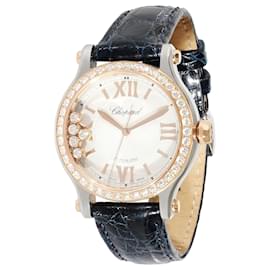 Chopard-Chopard esporte feliz 278608-6003 Relógio feminino em aço inoxidável/Rosa ouro-Prata,Metálico