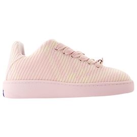 Tênis LF Box Knit - Burberry - Sintético - Rosa Rosa