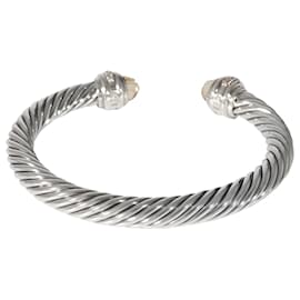 David Yurman-David Yurman Cable Bracelet With Citrine in Sterling Silver 0.41 ctw-Silvery,Metallic