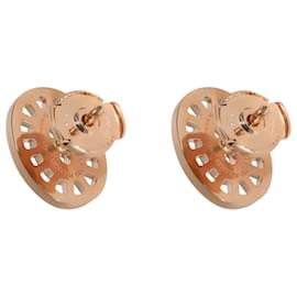 Hermès-Hermès Chaine d'ancre Divine  Earrings in 18k Rose Gold 0.13 ctw-Metallic