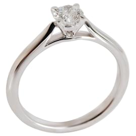 Cartier-cartier 1895 Diamond Solitaire Engagement Ring in Platinum G VS1 0.35 ctw-Silvery,Metallic