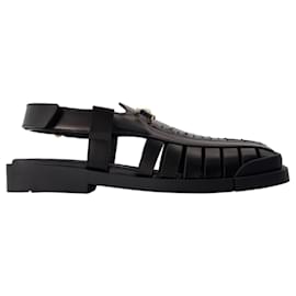 Versace-Sandals - Versace - Leather - Black-Black