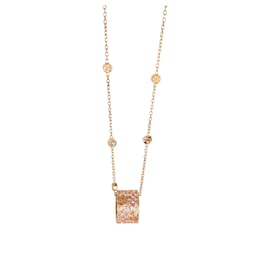 Gucci-Gucci Sapphire Icon Stardust Pink Sapphire Necklace in 18k Rose Gold-Metallic