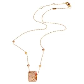 Gucci-Gucci Sapphire Icon Stardust Pink Sapphire Necklace in 18k Rose Gold-Metallic