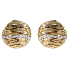 Roberto Coin-Roberto Coin Elefantino Diamond Earrings in 18k yellow gold 0.1 ctw-Golden,Metallic