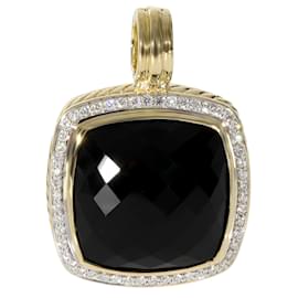 David Yurman-Ciondolo David Yurman Albion Onyx Diamond Enhancer in 18K oro giallo 0.50 ctw-Argento,Metallico