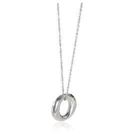 Tiffany & Co-TIFFANY & CO. Sevillana-Diamant-Kreis-Anhänger aus Platin 0.75 ctw-Silber,Metallisch