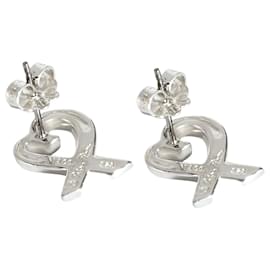 Tiffany & Co-TIFFANY & CO. Paloma Picasso 14 mm Liebevolle Herz-Ohrringe aus Sterlingsilber-Silber,Metallisch