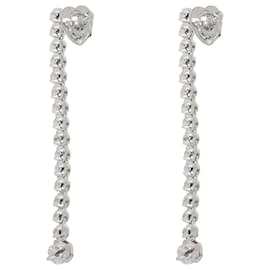 Roberto Coin-Roberto Coin Cento Tulip  Drop Diamond Earrings in 18K white gold 4 1/5 ctw-Silvery,Metallic