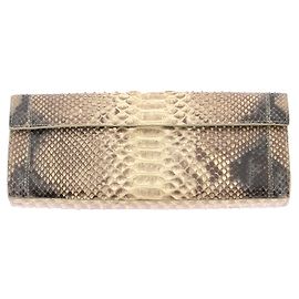 NANCY GONZALEZ Pochettes T.  Cuirs exotiques Marron
