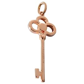 Tiffany & Co-TIFFANY & CO. Ciondolo chiave dentro 18k Rose Gold 0.11 ctw-Metallico