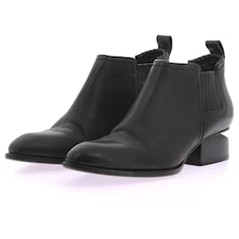 Alexander Wang-ALEXANDER WANG Botines T.UE 37 Cuero-Negro