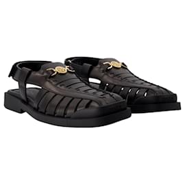 Versace-Sandals - Versace - Leather - Black-Black