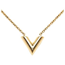 Louis Vuitton-Louis Vuitton Gold Essential V Halskette-Golden