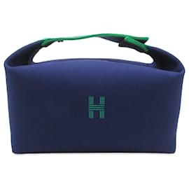 Hermès-Hermes Blue Toile Sposa A Brac PM-Blu