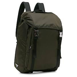 Prada-Prada Green Tessuto Re-Nylon Montagna Backpack-Green,Dark green