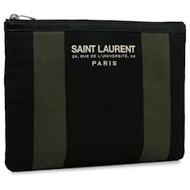 Saint Laurent-Saint Laurent – Schwarze Strand-Clutch mit Reißverschluss-Schwarz