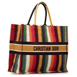Dior-Dior Yellow Large Striped Book Tote-Multiple colors,Yellow