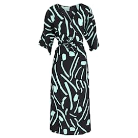 Diane Von Furstenberg-Diane Von Furstenberg Chatham-Print Wrap-Style Dress in Multicolor Silk-Other
