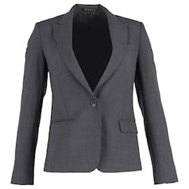 Theory-Theory Single-Breasted Blazer in Grey Cotton-Grey