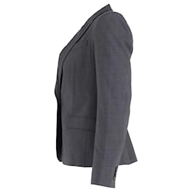 Theory-Theory Single-Breasted Blazer in Grey Cotton-Brown