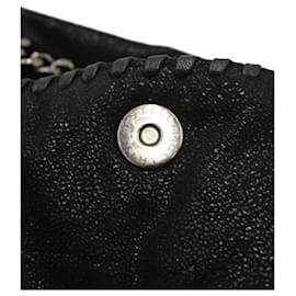 Stella Mc Cartney-Stella McCartney Falabella Fold Over Tote Bag in Black Vegan Leather-Black