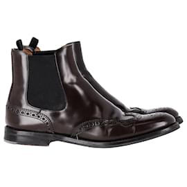 Church's-Church's Ketsby Polished Chelsea Boots in Brown Leather-Brown