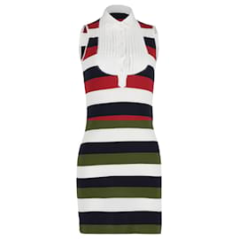 Dolce & Gabbana-Dolce & Gabbana Striped MIni Dress in Multicolor Cotton-Other,Python print