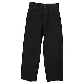 Pantaloni Balenciaga a gamba larga in cotone nero Nero