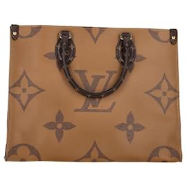 Louis Vuitton-Louis Vuitton OnTheGo MM Tote Bag in Brown Monogram Reverse Coated Canvas-Brown