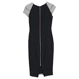 Roland Mouret-Vestido recto Roland Mouret de algodón gris y negro-Gris