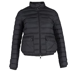 Moncler-Moncler Quilted Puffer Jacket in Black Polyamide-Black