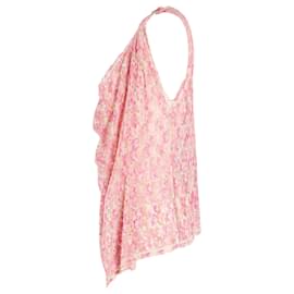 Missoni-Top estampado con parte delantera drapeada Missoni en algodón rosa-Otro