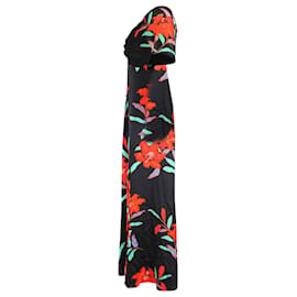 Diane Von Furstenberg-Vestido maxi Diane Von Furstenberg em seda com estampa floral-Outro