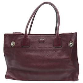 Tod's-Tod's Handbag in Maroon Leather-Brown,Red