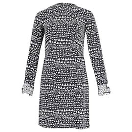 Stella Mc Cartney-Stella McCartney Printed Sheath Dress in Black and White Polyester-Black