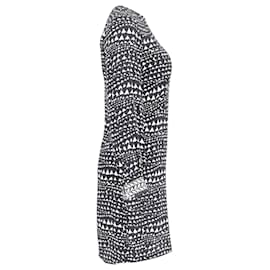 Stella Mc Cartney-Stella McCartney Printed Sheath Dress in Black and White Polyester-Black