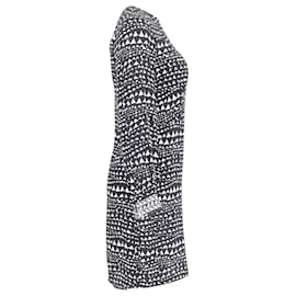 Stella Mc Cartney-Vestido tubo estampado Stella McCartney en poliéster blanco y negro-Negro