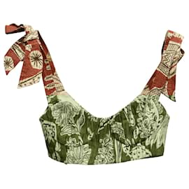 Johanna Ortiz-Johanna Ortiz Sunset Riders Printed Top in Multicolor Linen -Other