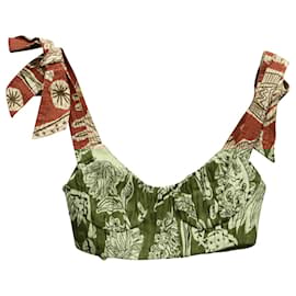 Johanna Ortiz-Johanna Ortiz Sunset Riders Printed Top in Multicolor Linen -Other