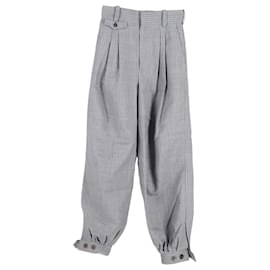 Loewe-Loewe Striped Trousers in Gray Cotton-Grey