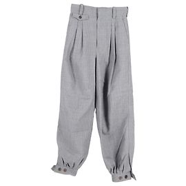 Pantalón Loewe de Rayas en Algodón Gris Gris
