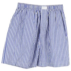 Shorts Balenciaga a righe in cotone Blu Blu