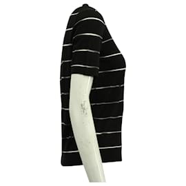 Michael Kors-Top Burberry in maglia trasparente in lana nera-Nero